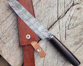 Handmade Damascus Chef Knife | Kitchen Knife | Professional Cooking Knife | Custom Chef Gift | Damascus Steel Kitchen Knife | Gift for Chef