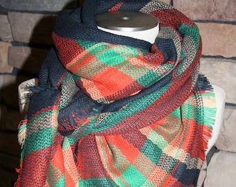 Plaid Tartan Blanket Sjaal Navy Blue Orange Plaid Sjaal Christams Gift Sjaals Zara Style Plaid 2014 Bloggers Favorite-Monogramming Avail Plaid Tartan Deken Scarf Navy Blue Orange Plaid Sjaal Christams Gift Sjaals Zara Style Plaid 2014 Bloggers Favorite-Monogramming Avail Plaid