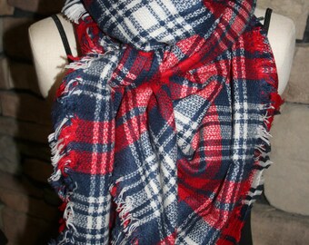 plaid tartan blanket scarf red white blue plaid scarf christmas gift scarves zara style plaid usa scarf monogramming avail - Christmas Plaid Scarf plaid tartan blanket scarf red white blue plaid scarf christmas gift scarves zara style plaid usa scarf monogramming avail - Christmas Plaid Scarf