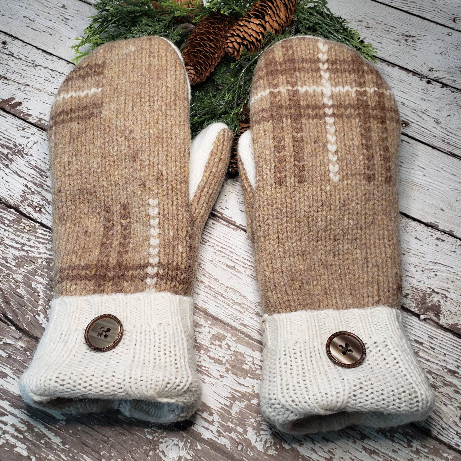 Upcycled Wool Mittens Fleece Lined From 