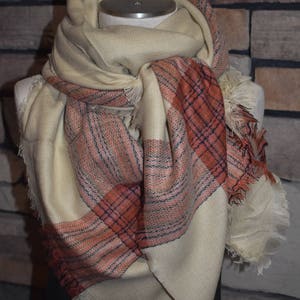 Plaid Tartan Blanket Scarf Peachy Christmas Plaid Scarf Christams Gift Scarves Zara Style Plaid Bloggers Favorite-Monogramming Avail