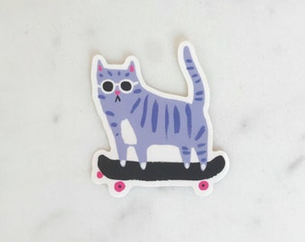 Skater Cat Sticker