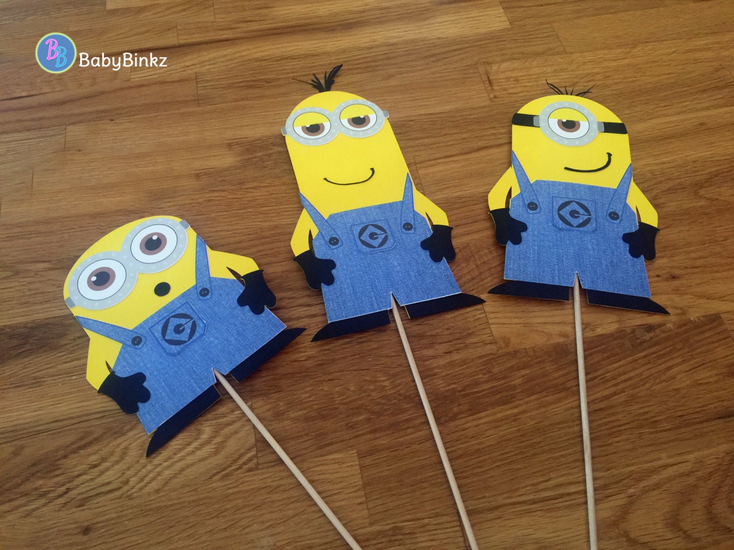 Photo Props Minion Trio Stuart Kevin Bob Inspired Despicable Me