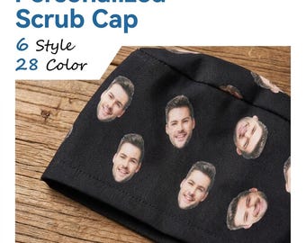 Custom Photo Scrub Cap: Personalized Surgical Hat for Nurses, Doctors (6 Styles, 28 Colors)