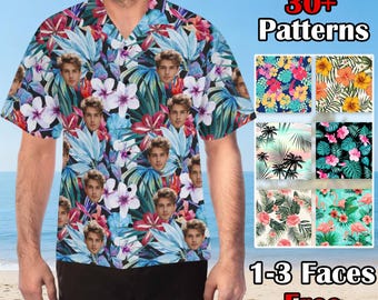 Custom Face Hawaiian Shirt,Personalized Photo Aloha Beach Shirt,SummerVacation Party Gift