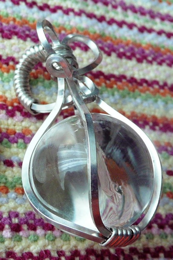 Quartz Cage Crystal Ball Pendant Quartz Cage Crystal Ball Pendant