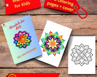 Mandala Coloring Pages For Kids | Printable Activity Book | 102 PDF Sheets