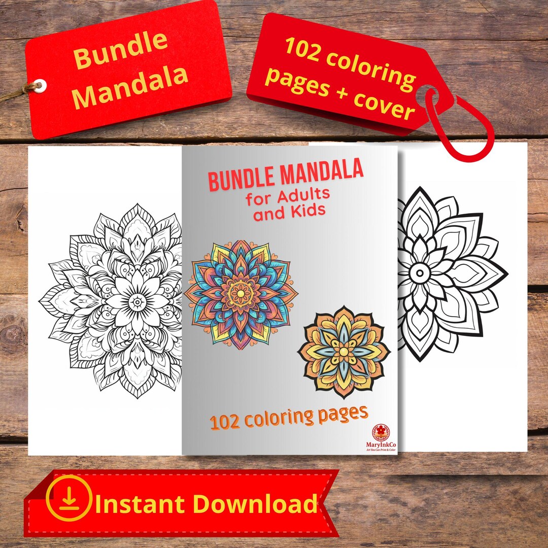 Mandala Coloring Pages for Adults and Kids | Relaxing Mandala Art Book