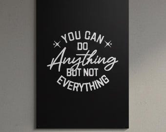 Motivational Quote Art Print | Black & White Minimalist Office Decor (Digital Download)