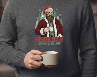 Hipster Claus: The Trendy Santa Claus Design for Holiday Gifts and Merchandise