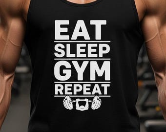 Gym Motivation Apparel & Fitness Prints - Eat Sleep Gym Repeat Designs