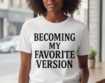 Bold & Colorful 'Becoming My Favorite Version' Inspirational Print