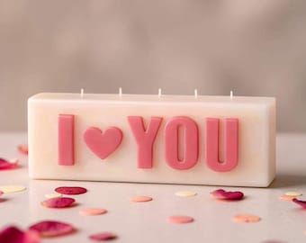 お母さんへの手作り「I LOVE YOU」ギフト、ユニークな母の日ギフト、お母さんへの誕生日プレゼント、メルボルンでオーダーメイドのホームデコレーションキャンドル