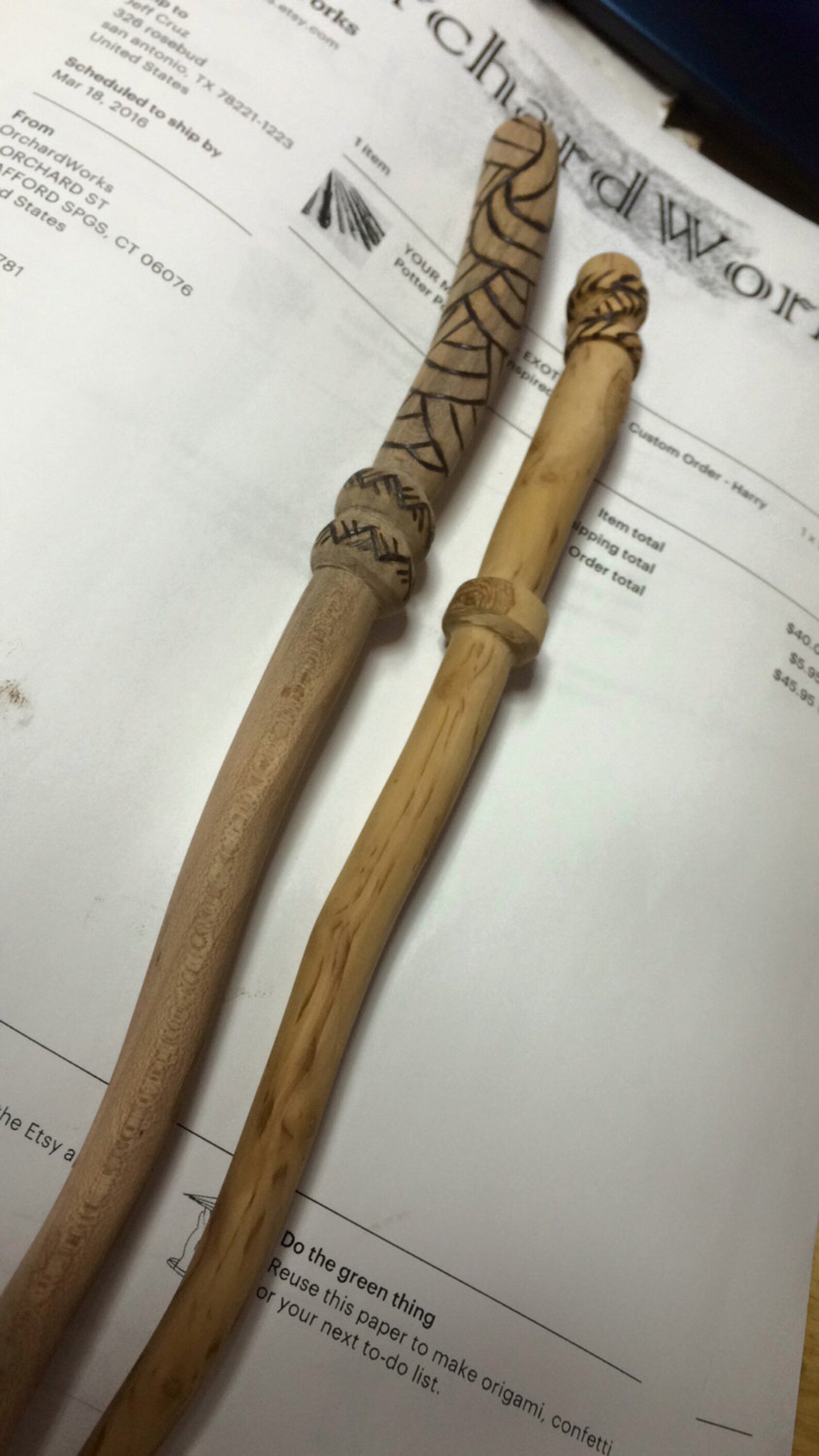 YOUR Magic Wand INTERMEDIATE Custom Made Solid Wood Etsy