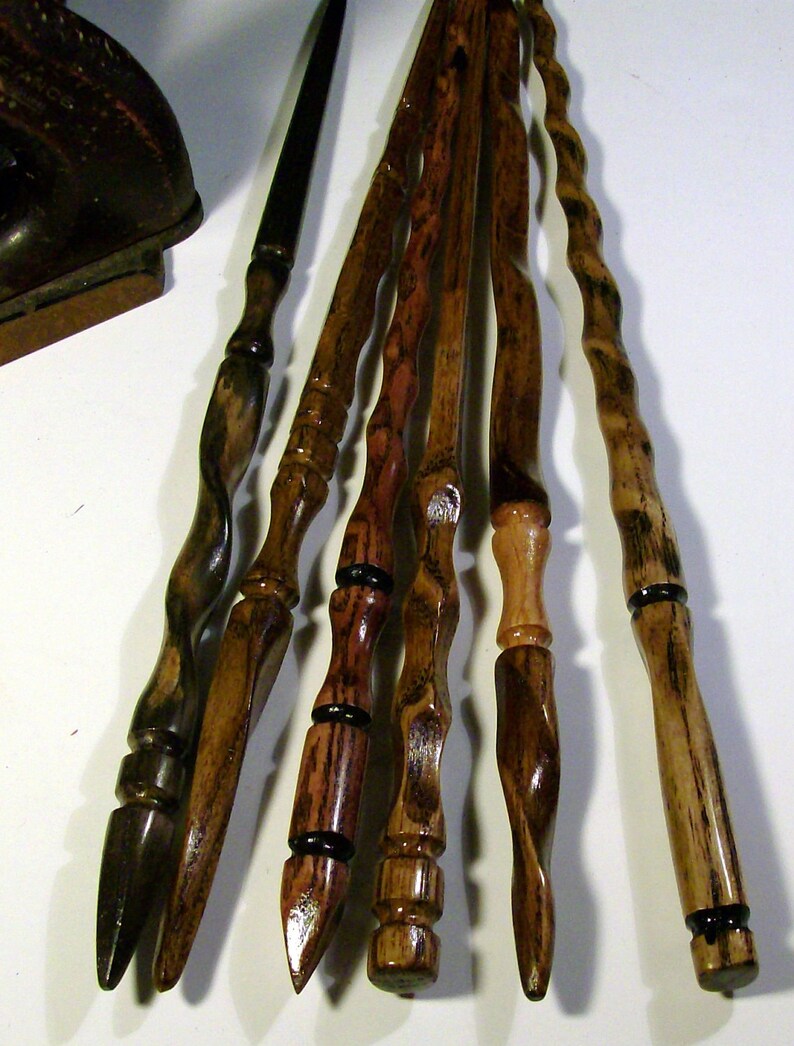 PAIR of Random Hand Carved Magic Wands SALE Etsy