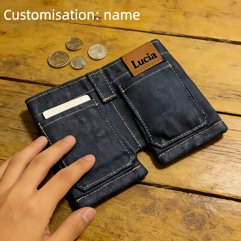 Womens Denim Card Wallet - Etsy
