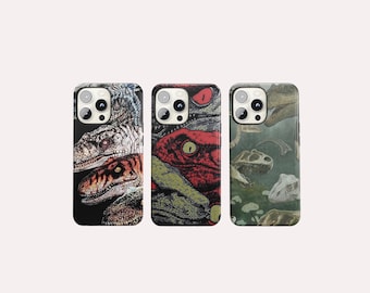 Funda para teléfono con diseño de dinosaurio, cubierta prehistórica fósil para iPhone 17Pro, 16, 15, 14, 13, 12, Samsung S26, S25, S24, S23Fe, A16, A56, Pixel 10, 9Pro