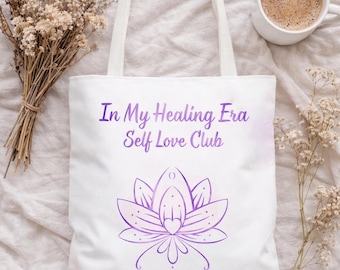 Tragetasche „In My Healing Era“ – Tasche für Selbstliebe & Achtsamkeit und mentale Gesundheit, inspirierendes Geschenk für sie