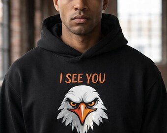Mens Bald Eagle Hoodie Patriotic Graphic Sweatshirt American Eagle Pullover Streetwear Gift for Dad Fourth of July Hoodie