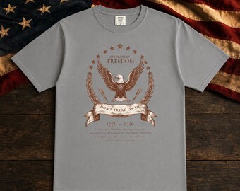 Don't Tread on Me Gadsden Shirt, 1776-2026 Comfort Colors Patriotic Tee, 13 Colonies America 250th Tee