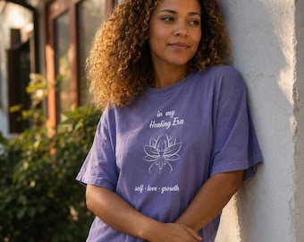 Healing Era Shirt Comfort Colors 1717 Garment Dyed Tee | In My Healing Era Mental Wellness Gift Unisex T-Shirt