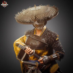 Atsu-inspirerad figur | Ghost of Yoti, 3D-tryckt och handmålad, samlarstaty från ett fan