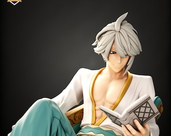 Alhaitham Statue: Hand-Painted Resin Anime Figurine