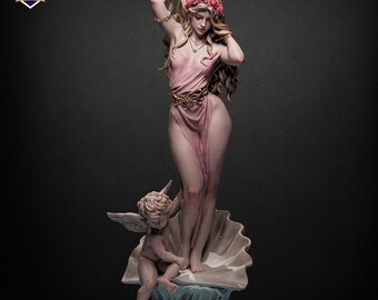 Hand-Painted Afrodit Resin Statue | 3D Printed Anime Figurine