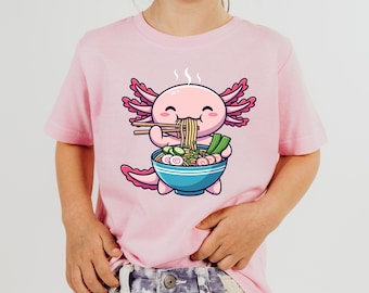 Axolotl Ramen Shirt, Kawaii Anime Gift Sweatshirt