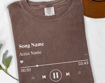 Custom Song Name Shirt, Favorite Song Tee
