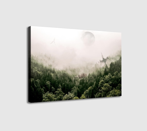 Forest Area from Star Wars Canvas Wall Art, legendary Movie Poster Print