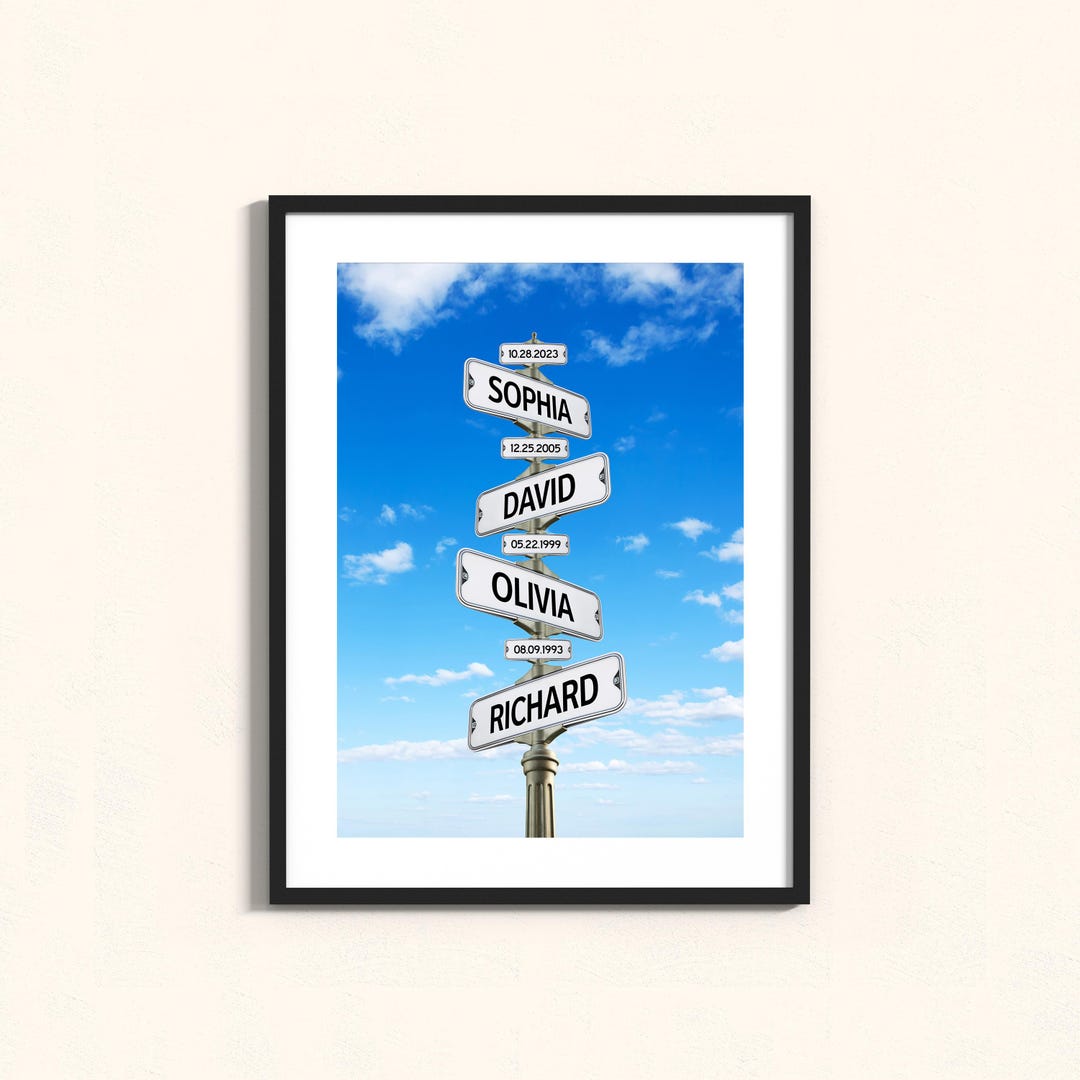 Personalized Family Names Street Sign, Kids Room Canvas Art - Etsy