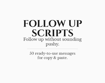 Script di follow-up: copia e incolla i messaggi