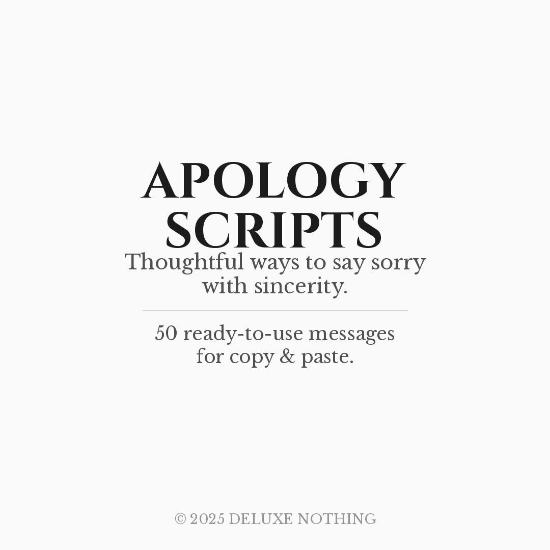 Apology Scripts – Copy & Paste Messages - Etsy