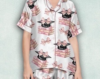 Class Of 2026 Gift, Back To School Gift, Graduation Gifts Coquette Pajamas Satin Set, Daughter Day Gift, Gift For Her, Graduation Gift