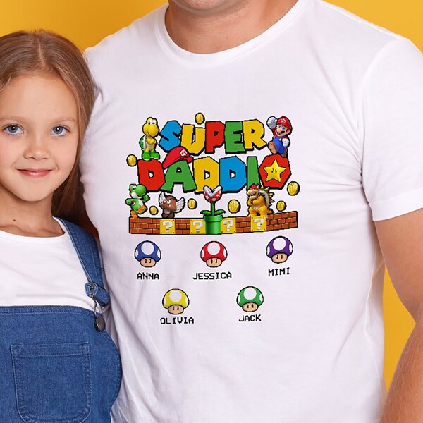 Super Papa, Super Mario papa T-shirt for Father's Day for Dad Father's Day gift T-shirt for father Papa, men's day gift Father's day t-shirt