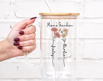 Birth Month Flower with Kid's Names 40oz Mom Tumbler, Mother's Day 2024, Gift for Mother, Mother's Day Tumbler, Personalized Mom Gifts