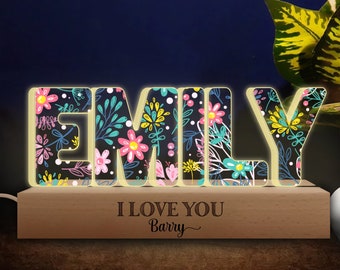 Mothers Day Gifts, Customized Mommy Flower 3D LED Light, Mama With Kids Name Gifts, 2024 Mothers Day Gift For Grandma, Mom Birthday Gifts