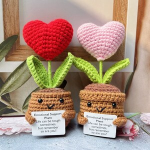Handmade Emotional Support Crochet Plant, Crochet Flower Decor, Mother’s Day Gift, Crochet Sunflower Potted Plant, Thoughtful Gift for Mom