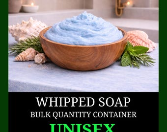 8 lbs of Whipped Soap in Unisex Fragrance and Color Choice. Bulk Quantity for gift baskets, resale, party favors, and rental toiletries.