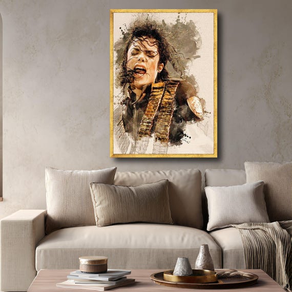 Michael Jackson Canvas Art, Expressive Music Icon, Modern Pop