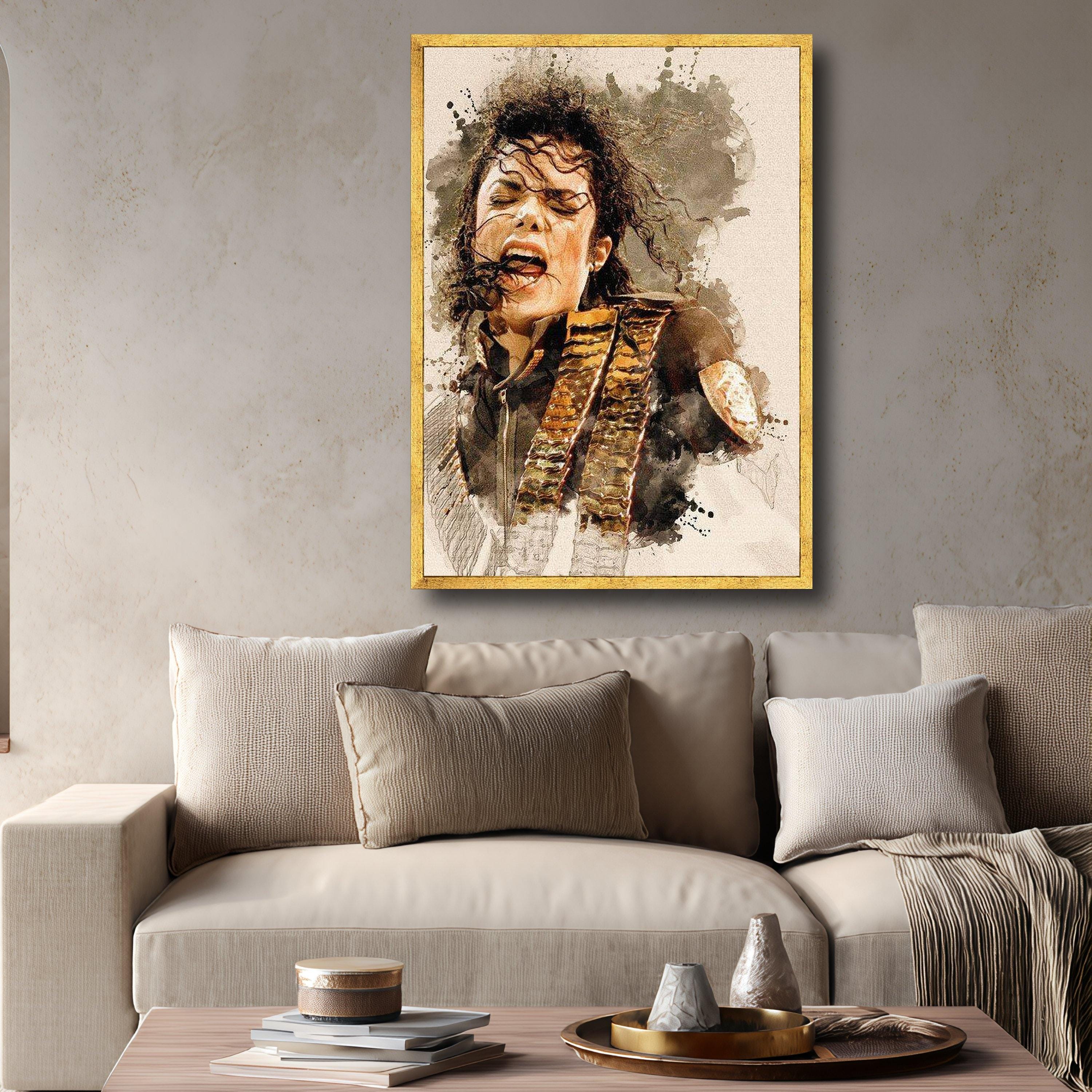 Michael Jackson Canvas Art, Expressive Music Icon, Modern Pop