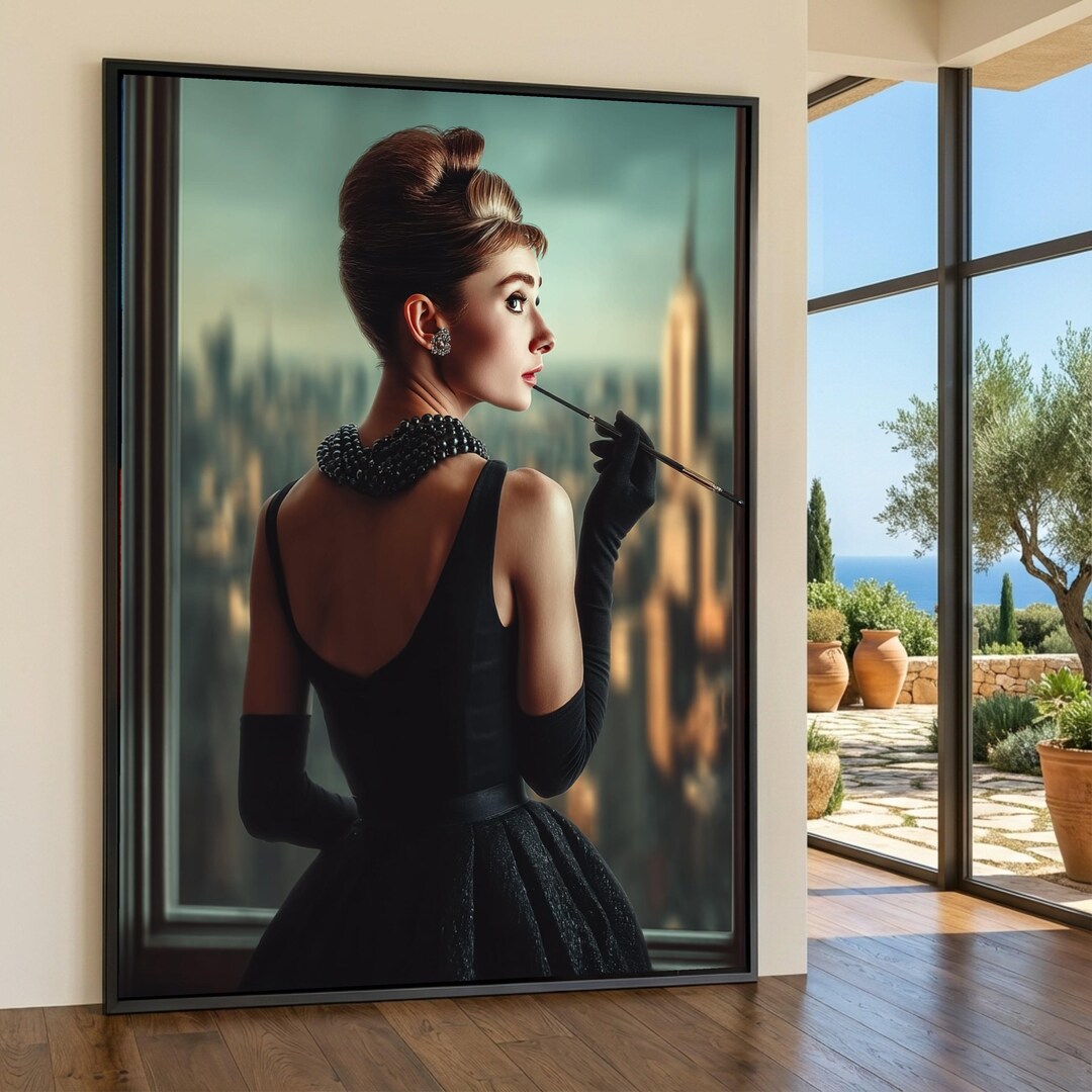 Elegant Vintage Woman Portrait, Retro Fashion Canvas Wall Art, Classic ...