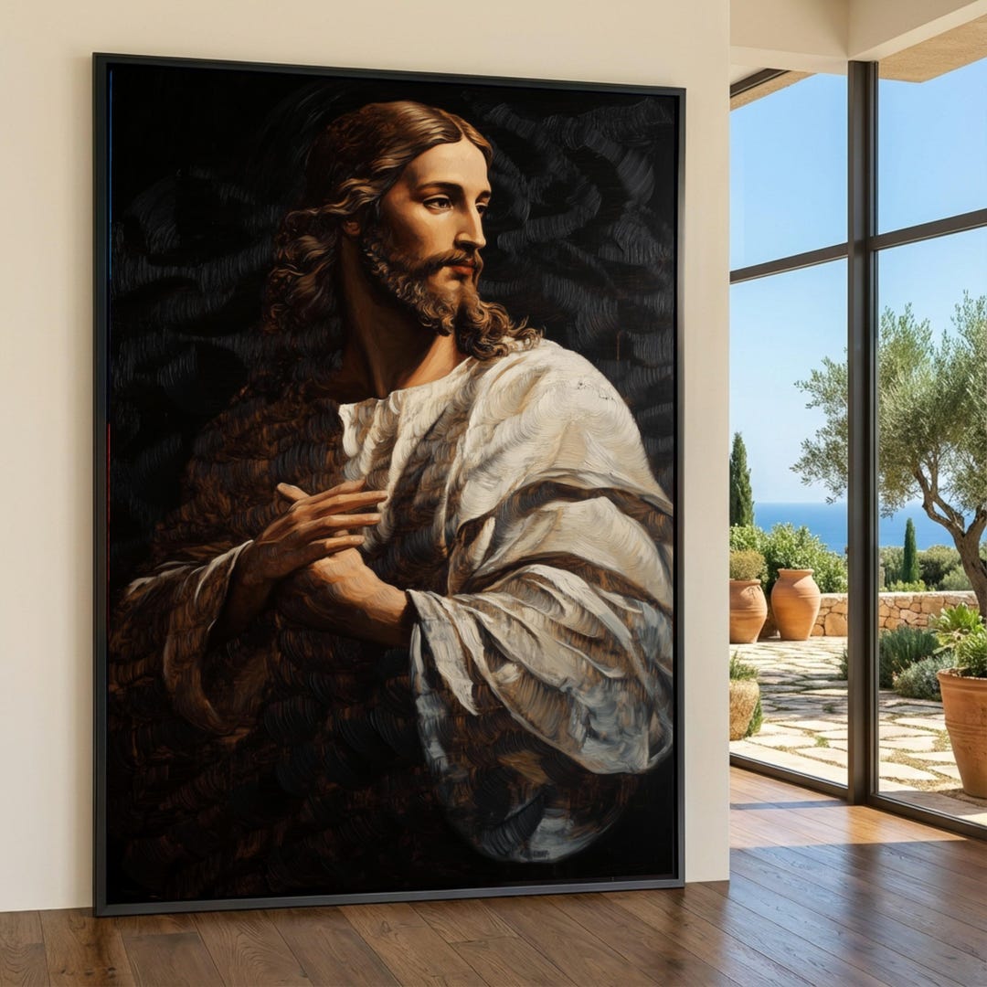 Jesus Christ Portrait, Religious Canvas Wall Art - Etsy