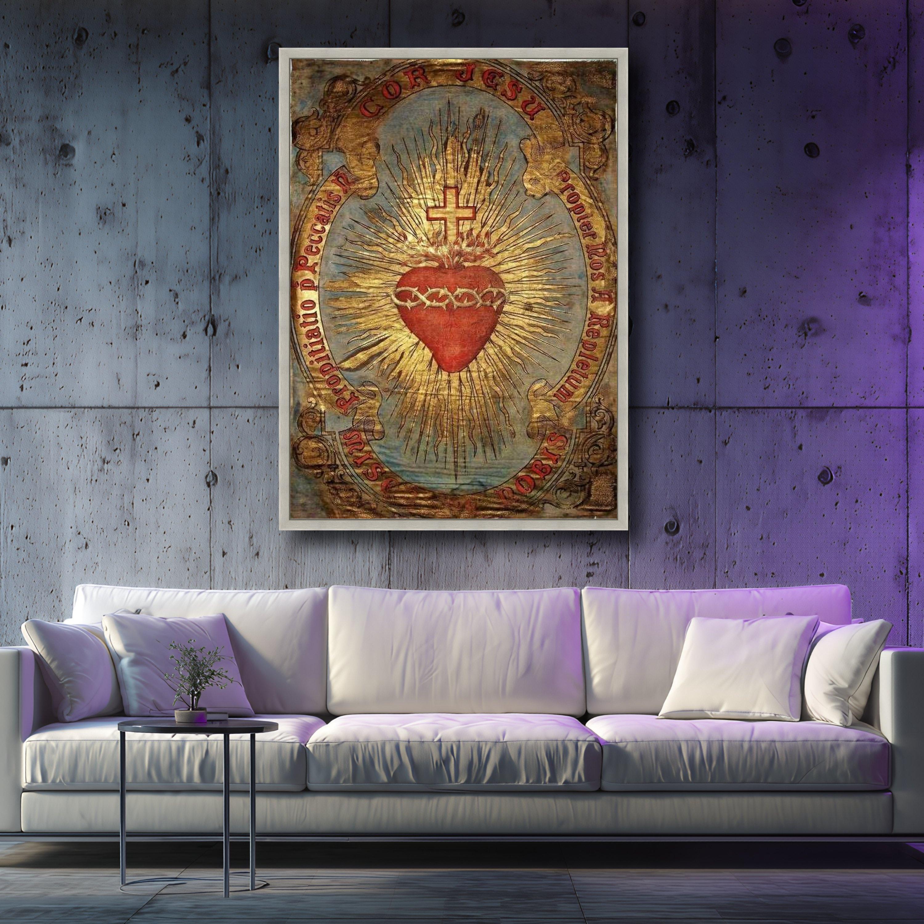 Sacred Heart of Jesus Canvas Wall Art, Religious Christian Decor ...