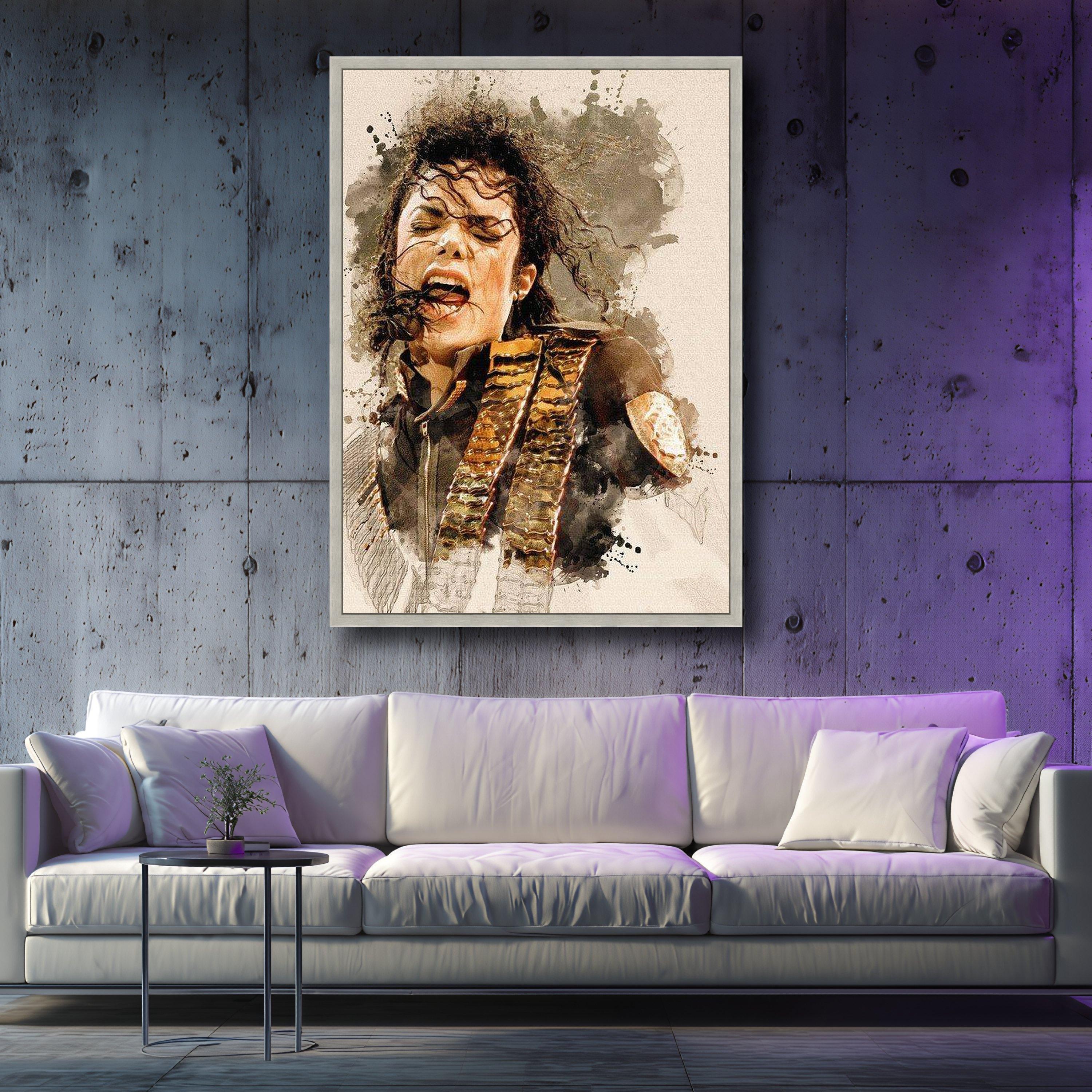 Michael Jackson Canvas Art, Expressive Music Icon, Modern Pop