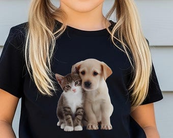 Puppy Shirt Kitten T Shirt  kitten Sweatshirt | Dog Shirt Cat Shirt | Kids Shirt  Youth Shirt Toddler Shirt Baby Tee Animal tee Graphic Gift