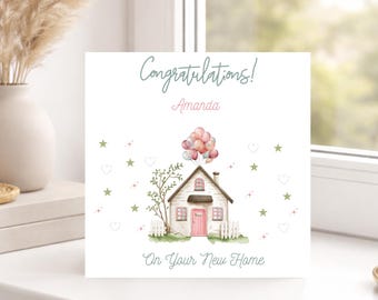 Personalized New Home Card Congratulations On Your New Home Card | Housewarming Greeting Card | New House Gift | First Home Celebration Card