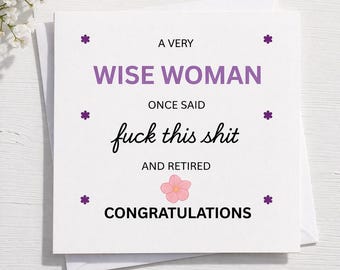 Funny Retirement Card for Her- sorry your leaving- goodbye friend card -