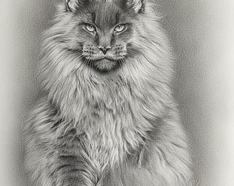 Custom Pet Portrait: A memorable piece of art honoring pets using pet photos (digital download)